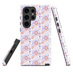 Durable Coast Guard Samsung Galaxy S24 Ultra case with maritime duty design by 7SHORT1LONG®, glossy finish, front view.