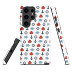 Cute Ocean Party Samsung Galaxy S24 Ultra case with marine-themed design, made by 7SHORT1LONG® for stylish protection.