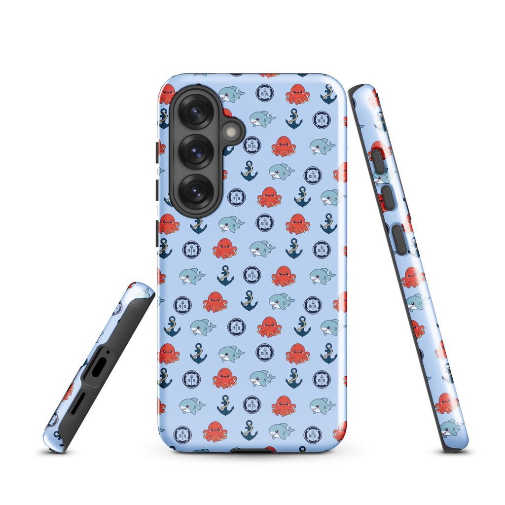 Cute baby octopus Samsung Galaxy S25 case by 7SHORT1LONG® featuring a glossy ocean-themed design.