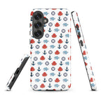 Samsung Galaxy S25 Plus tough case by 7SHORT1LONG® with a glossy finish and cute ocean party marine design.