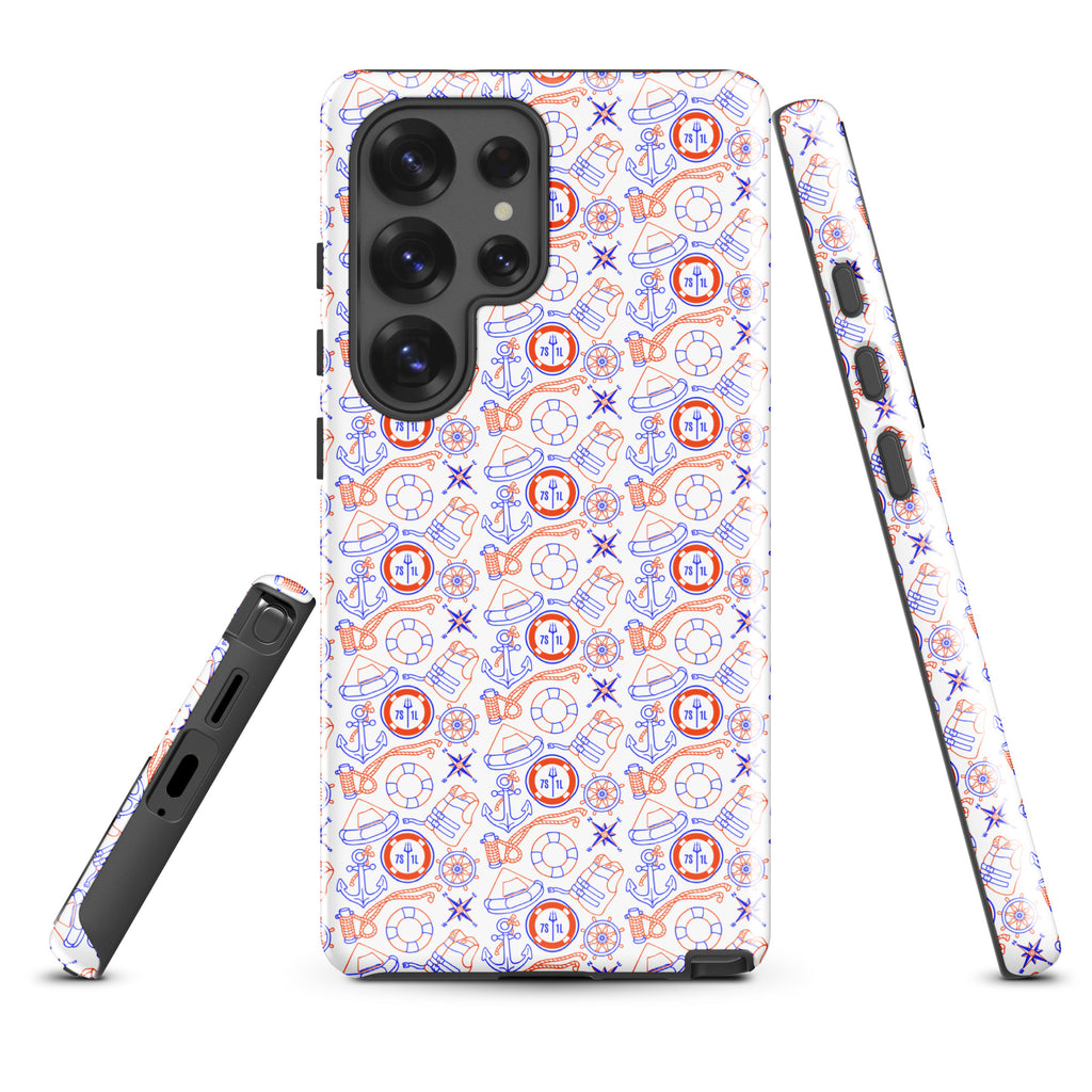 Maritime duty design Samsung Galaxy S25 Ultra tough case by 7SHORT1LONG® with glossy finish and rugged protection.