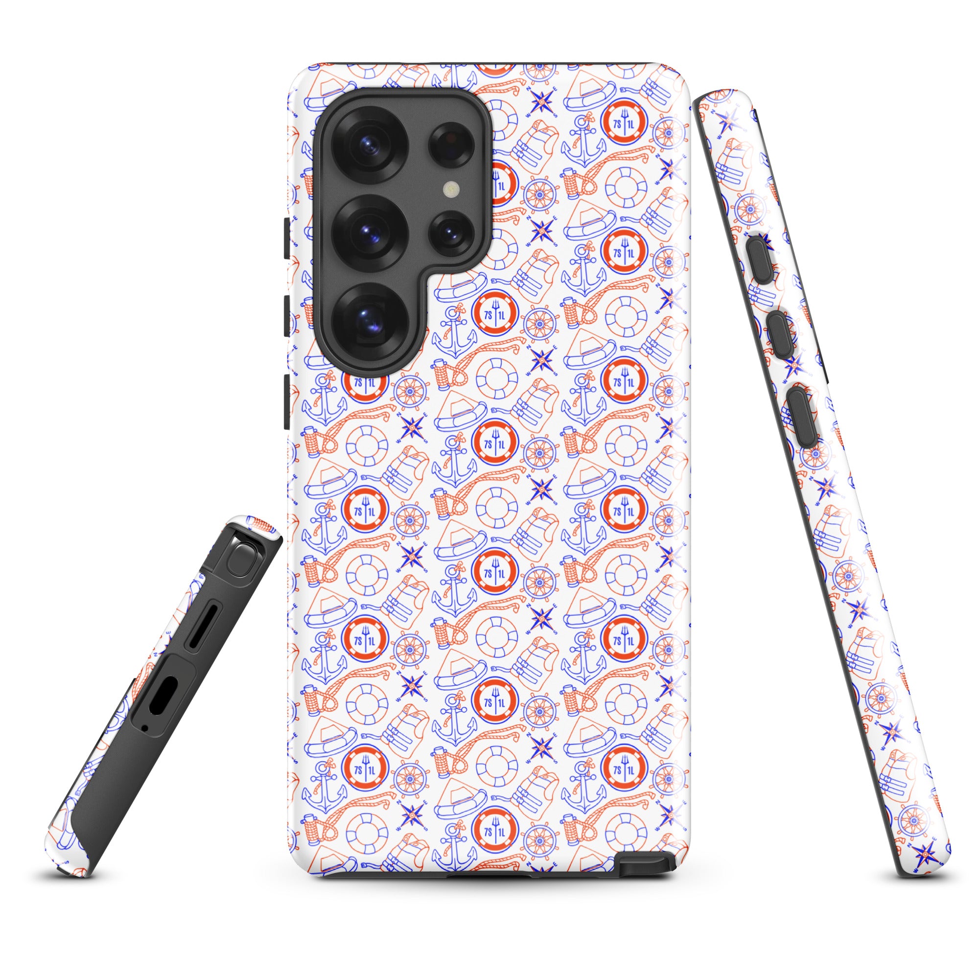 Maritime duty design Samsung Galaxy S25 Ultra tough case by 7SHORT1LONG® with glossy finish and rugged protection.