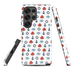 Cute Ocean Party Samsung Galaxy S25 Ultra case with fun marine design in a glossy, tough protective cover by 7SHORT1LONG®