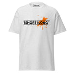 maritime T-shirt with 7-Shot-One-Long logo print and orange solor spot inspired by nautical alarm signals and seafarer culture.