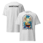 Crew T-shirt with “Angel Watch” bulk carrier design inspired by Christian seafaring tradition, protection at sea, heavy cargo operations, and vigilance during long voyages.