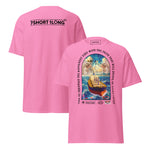 Crew T-shirt with “Angel Watch” bulk carrier design inspired by Christian seafaring tradition, protection at sea, heavy cargo operations, and vigilance during long voyages.