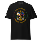 Unisex Filipino Sailors T-Shirt by 7SHORT1LONG®, black front view, classic fit, casual unisex tee with sailor-inspired design.