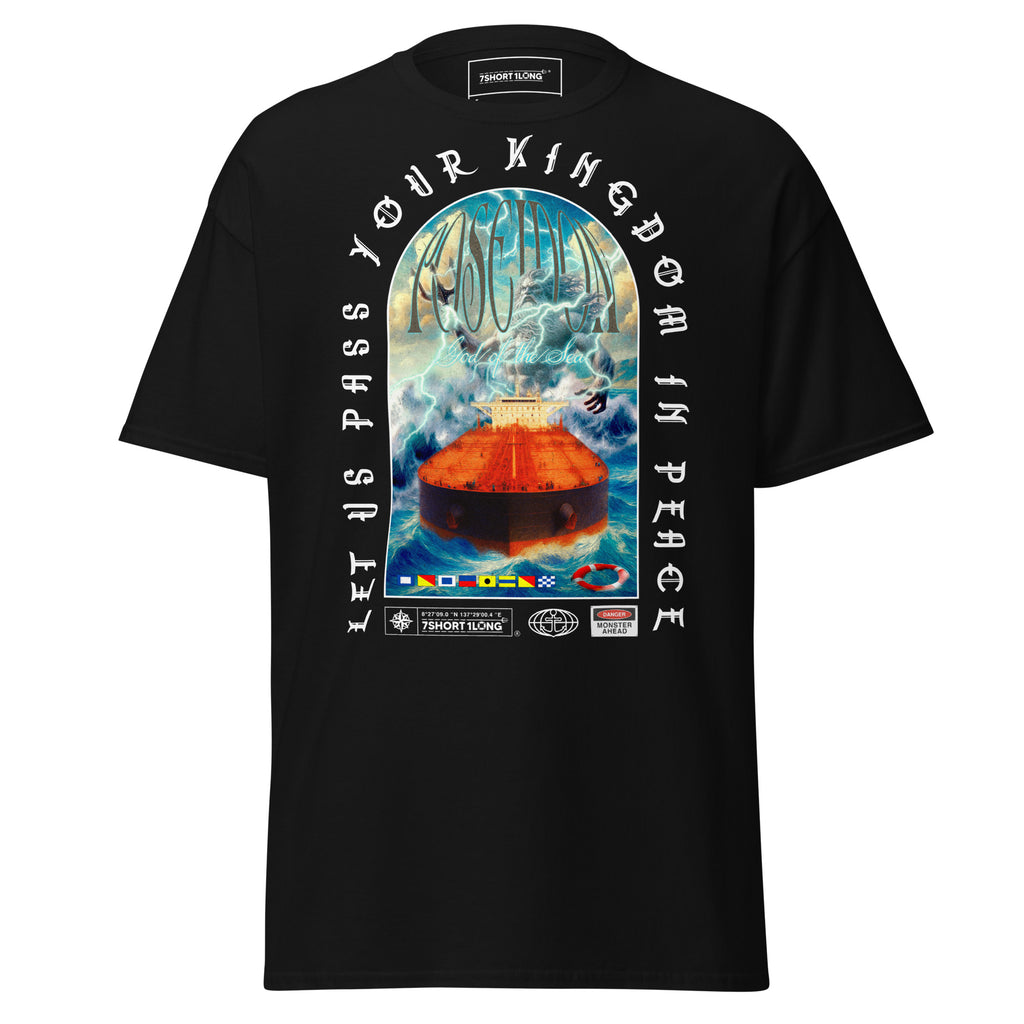 poseidon ocean god t-shirt tanker vessel storm sea nautical lifestyle shirt