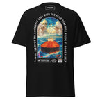 Black Christian Angel Protection Tanker T-Shirt for men and women, featuring a front graphic design by 7SHORT1LONG®