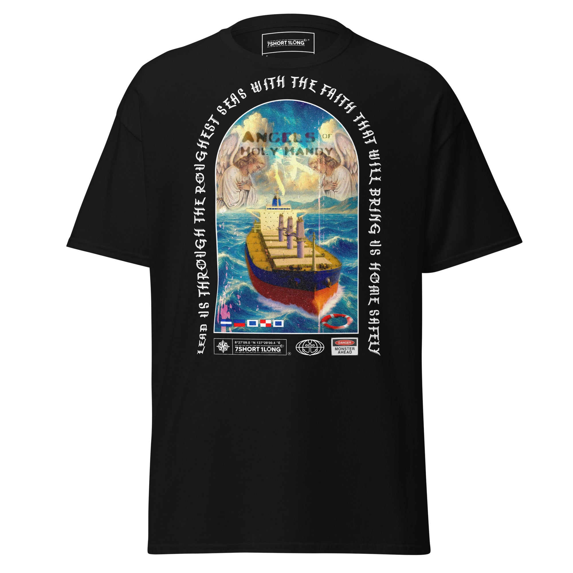 faith at sea t-shirt guardian angel ship design maritime christian sailor apparel