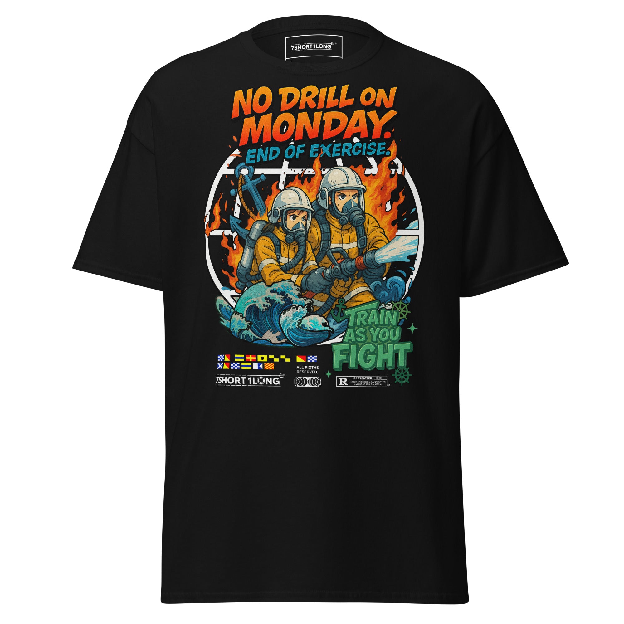 Fire Drill T-Shirt Safety At Sea Nautical Crew Design Secondary image