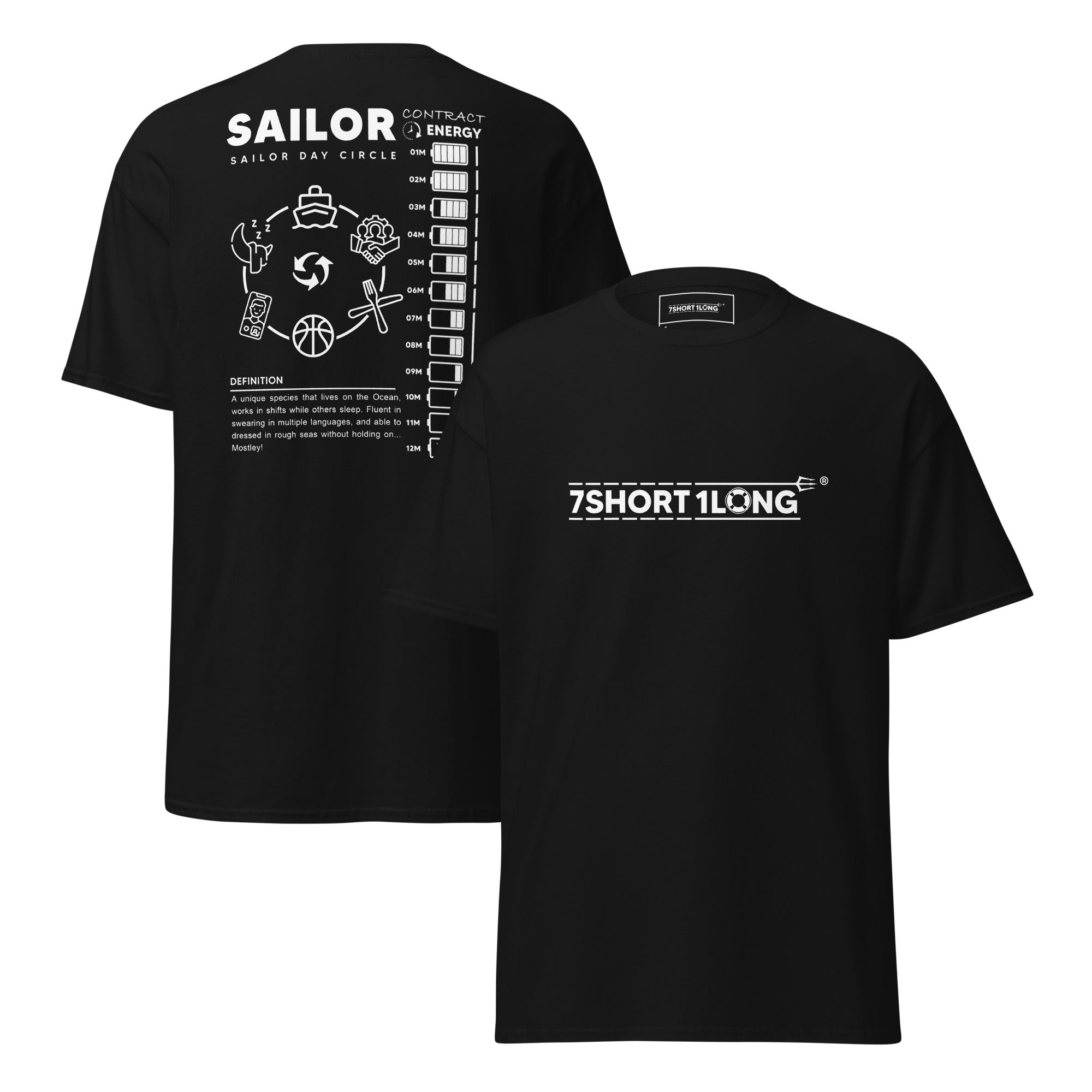 sailor day circle t-shirt nautical crew routine humor graphic maritime lifestyle shirt