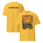 Tattoo-style maritime T-shirt inspired by bulk carrier life and classic seafarer tattoo art, dedicated to the legacy of Sailor Jerry and traditional maritime symbolism.