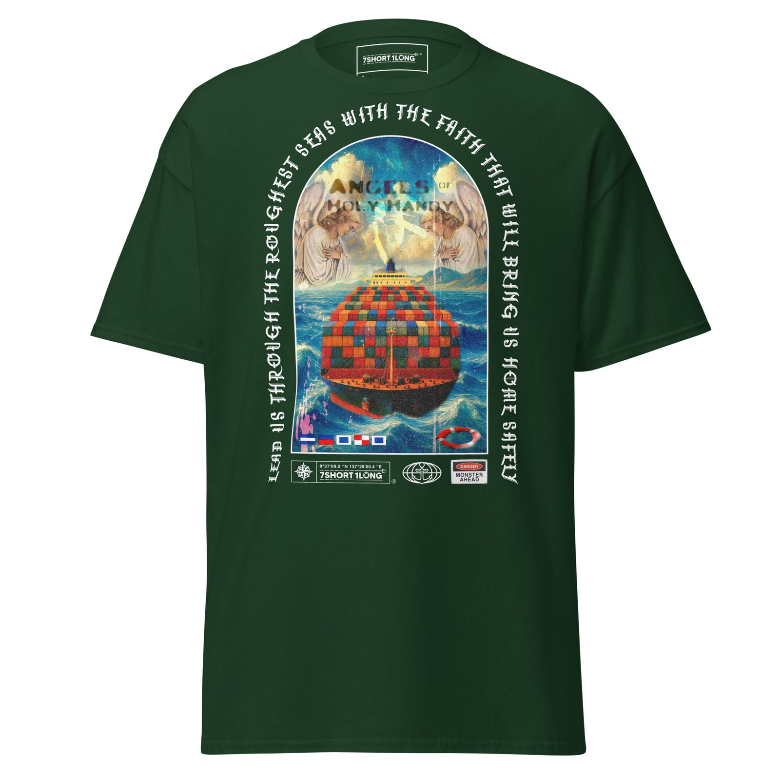 container ship christian t-shirt guardian angel maritime faith ocean lifestyle shirt