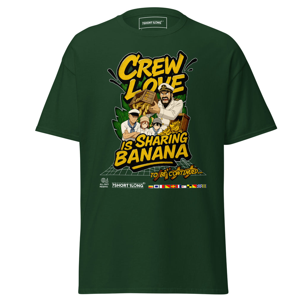 funny maritime crew shirt anime banana sharing design sailor humor lifestyle tee
