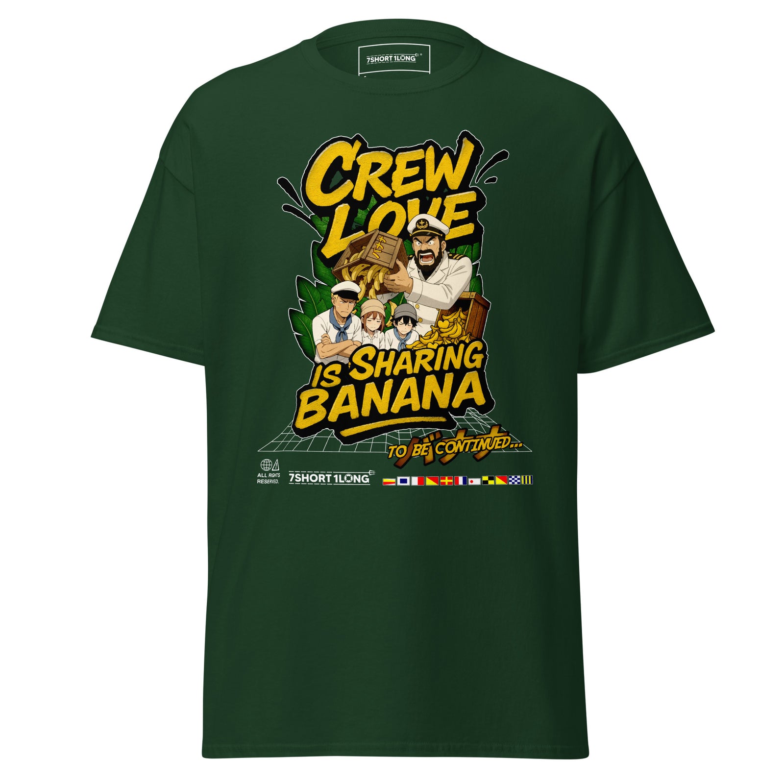 funny maritime crew shirt anime banana sharing design sailor humor lifestyle tee