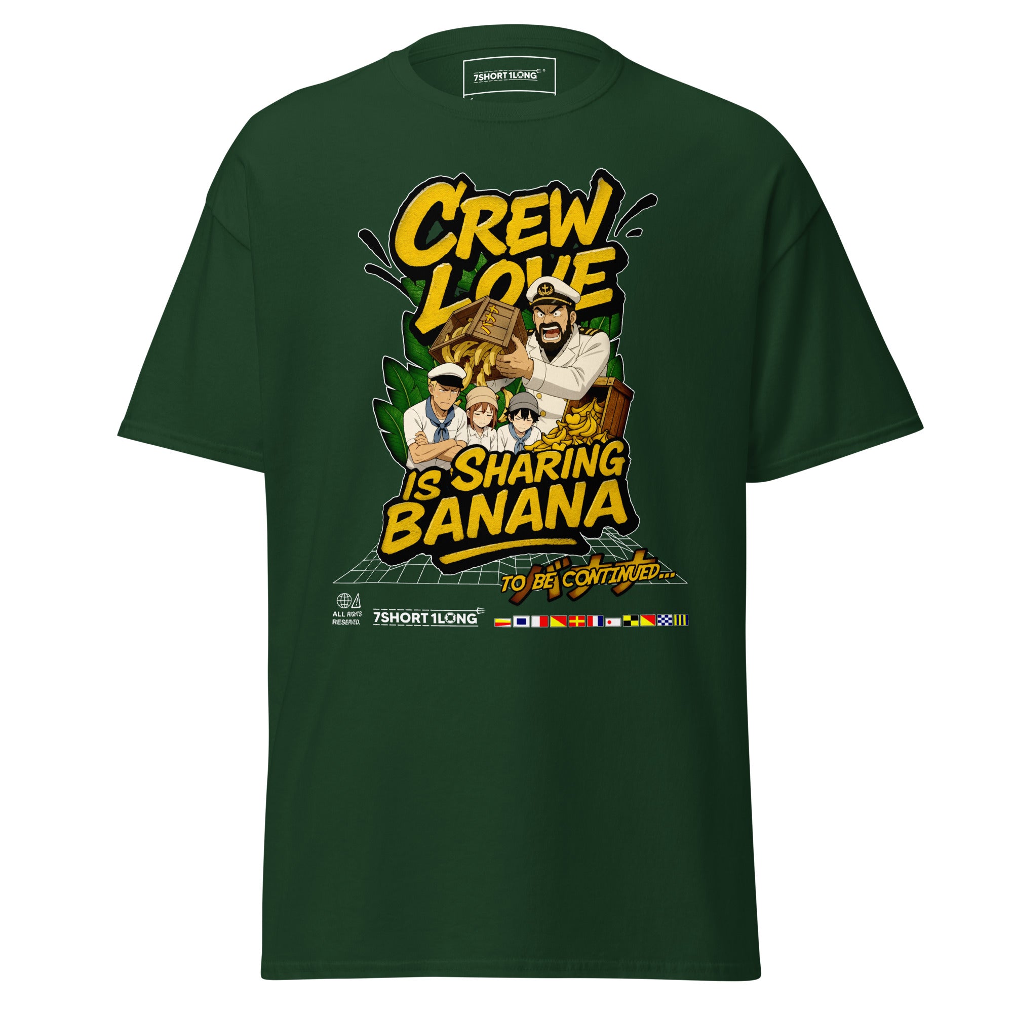 funny maritime crew shirt anime banana sharing design sailor humor lifestyle tee