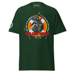 Unisex forest green T-shirt with maritime ship crew seafarer design, from 7SHORT1LONG®, casual and comfortable fit.