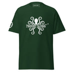 Green Kraken Seafarer Nautical T-Shirt with detailed octopus design and 7SHORT1LONG logo, sea creature apparel