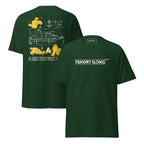 tender vessel blueprint t-shirt nautical ship schematic graphic black shirt for sailors