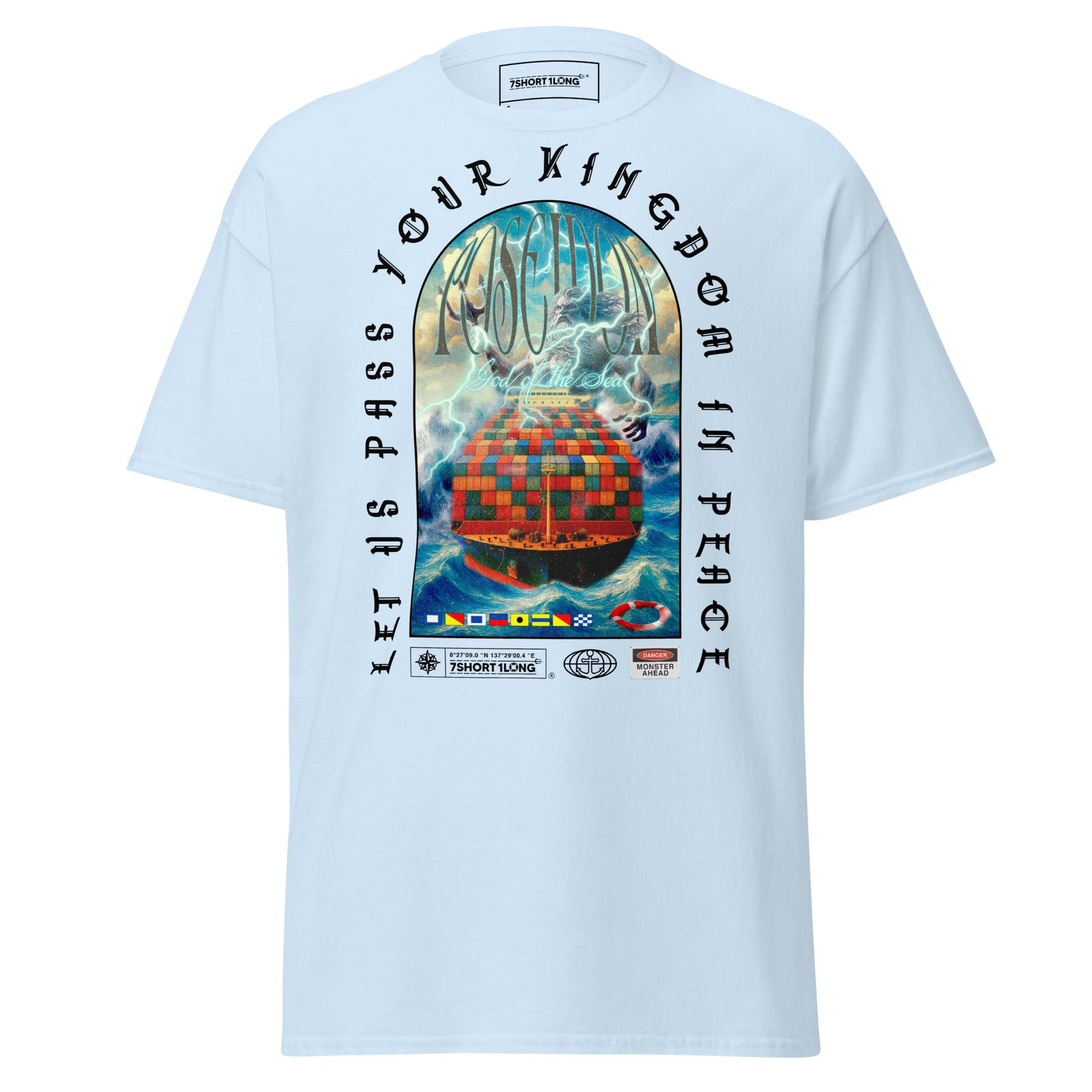 poseidon container ship shirt greek mythology sea god cargo vessel maritime apparel