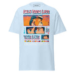 Light blue unisex Sailor T-shirt by 7SHORT1LONG® featuring anime-inspired design and "Only Crew Love Is True Love" text on front.