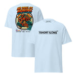 Maritime T-shirt with “Man Overboard Drill” design, inspired by SOLAS emergency procedures and crew rescue training at sea.