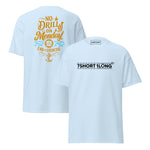 Crew T-shirt with “No Drill on Monday” text, reflecting maritime safety drill culture, crew routine, and humor rooted in life at sea.
