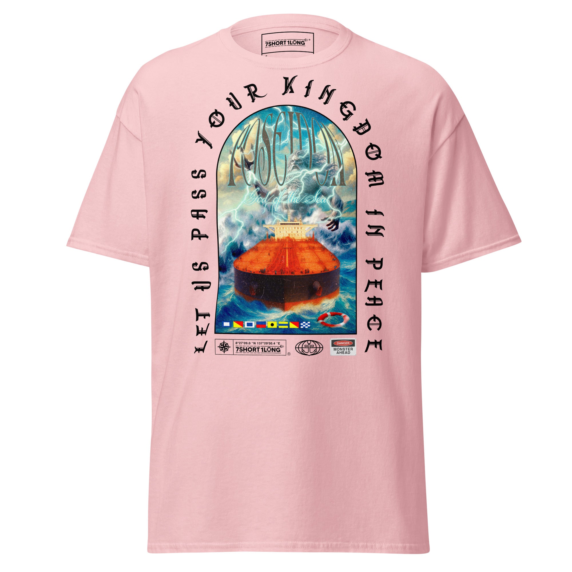 tanker ship poseidon shirt maritime mythology ocean waves vessel nautical apparel