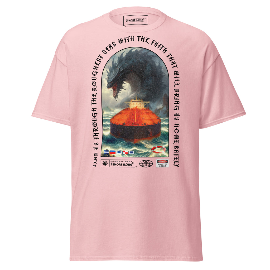 nautical fantasy tanker shirt ship sea monster storm maritime graphic tee