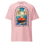 Light pink Christian Angel Protection Tanker T-Shirt by 7SHORT1LONG®, featuring a unisex classic fit with angel protection graphic on front.