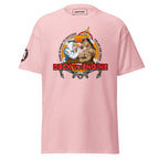 Light pink unisex Deck Vs Engine Department T-shirt by 7SHORT1LONG® with front graphic design.