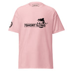 Pink Mermaid Club Nautical T-Shirt with 7SHORT1LONG logo and mermaid graphic, cruise ship lifestyle streetwear front view