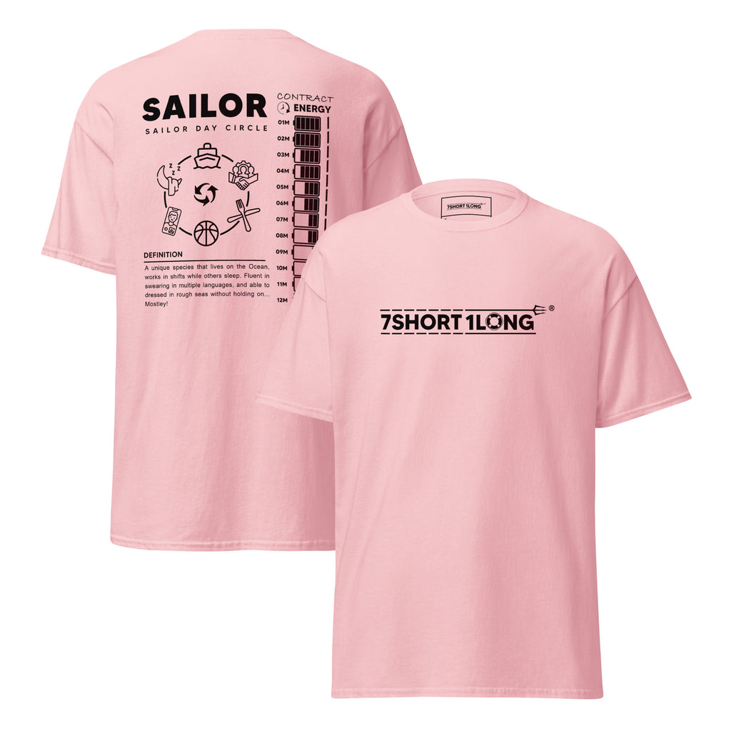 nautical sailor routine shirt seafarer daily life graphic apparel 7SHORT1LONG tee
