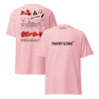 Light pink unisex Nautical Crew T-Shirt by 7SHORT1LONG® featuring a rescue boat graphic on the front and back.