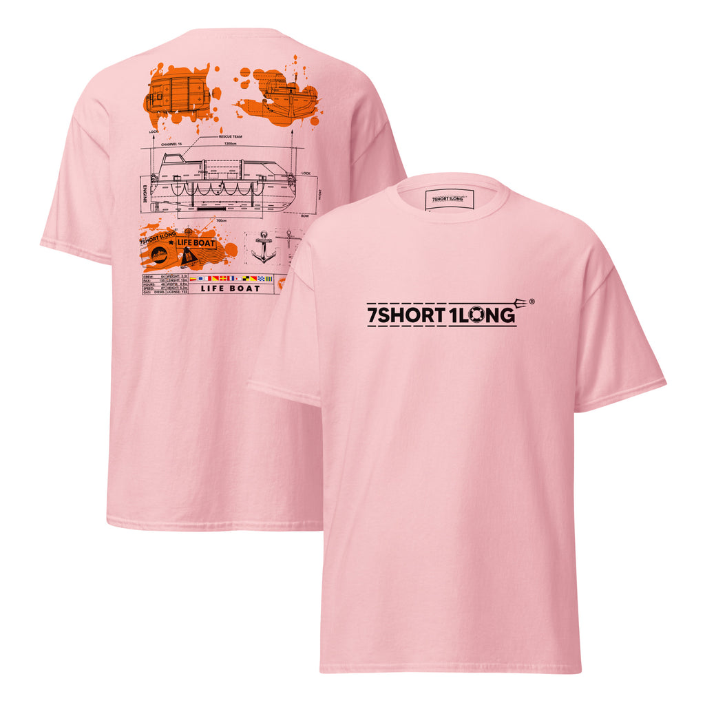 marine lifeboat survival t-shirt ocean safety gear SOLAS rescue craft graphic shirt