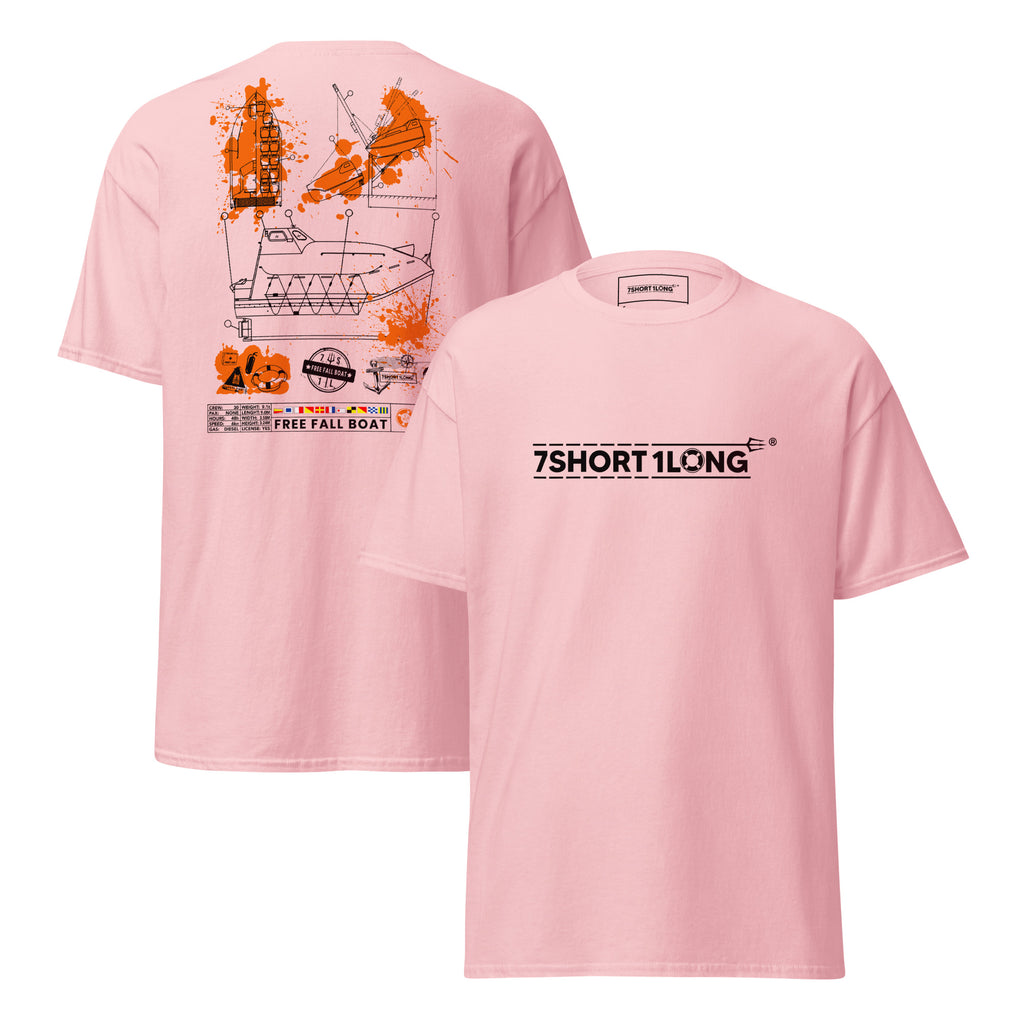 maritime free fall boat t-shirt emergency evacuation vessel design seafarer survival gear