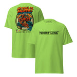 Maritime T-shirt with “Man Overboard Drill” design, inspired by SOLAS emergency procedures and crew rescue training at sea.