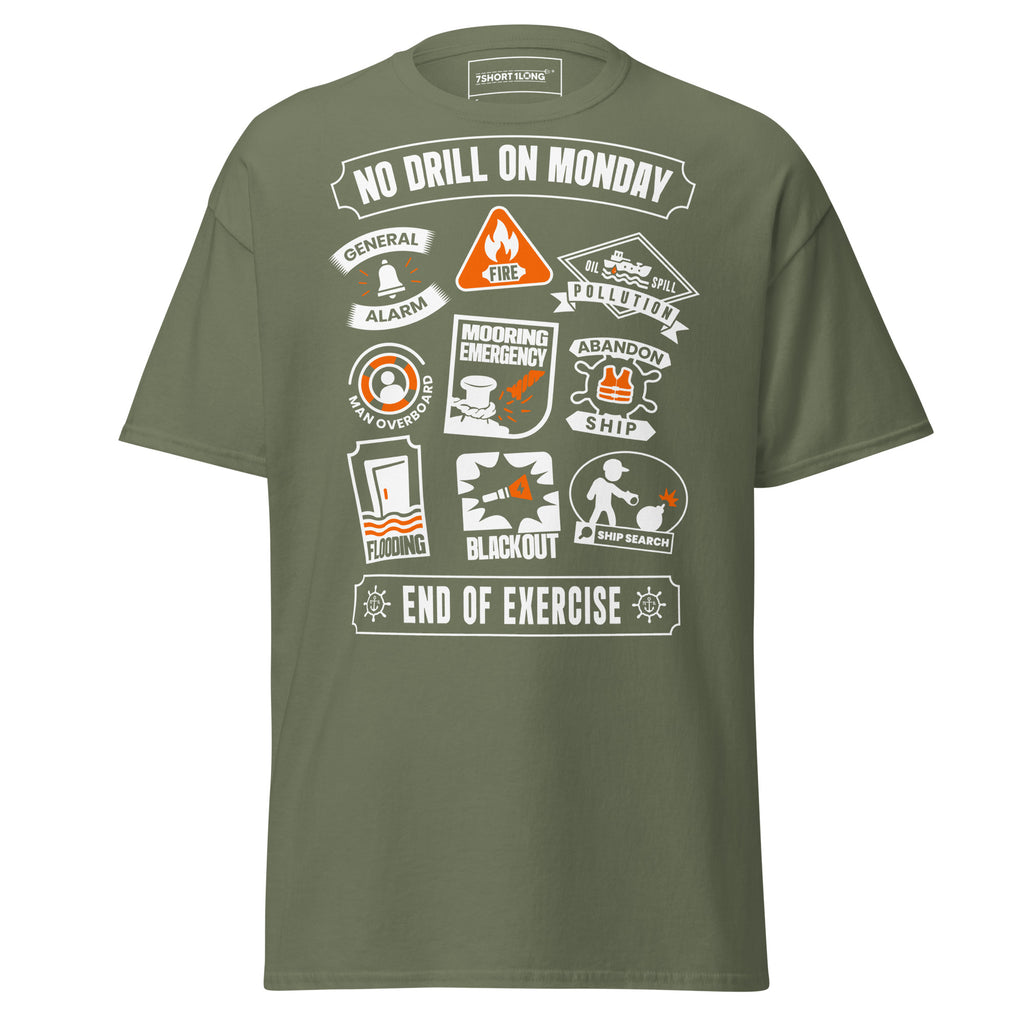 maritime crew training t-shirt fire mob blackout flooding abandon ship safety drill design