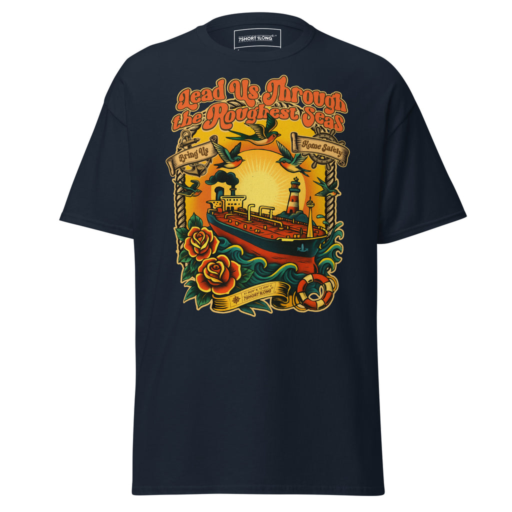 maritime tanker ship t-shirt vintage tattoo design ocean voyage nautical apparel