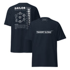 seafarer daily routine t-shirt nautical sailor lifestyle graphic white crew apparel