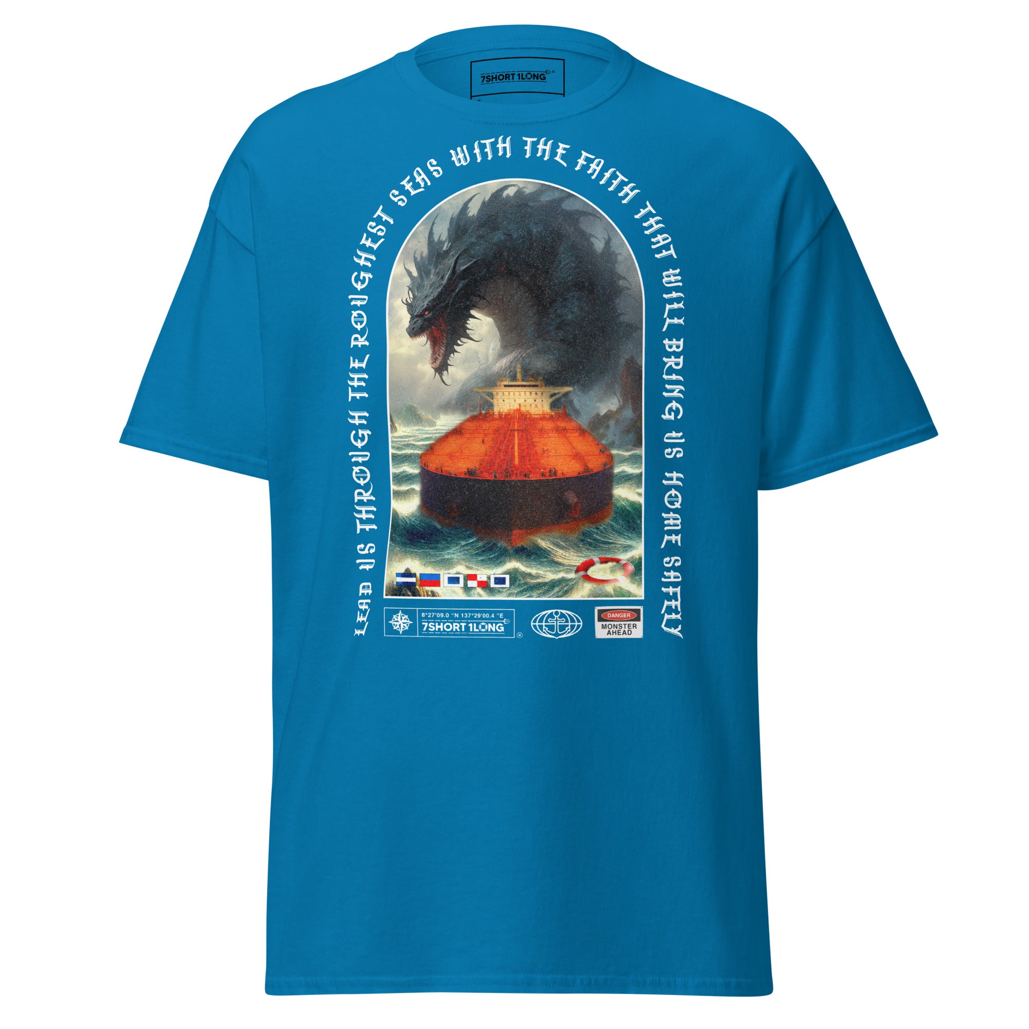 Tanker Ship Sea Monster Attack T Shirt Imagen secundaria del producto