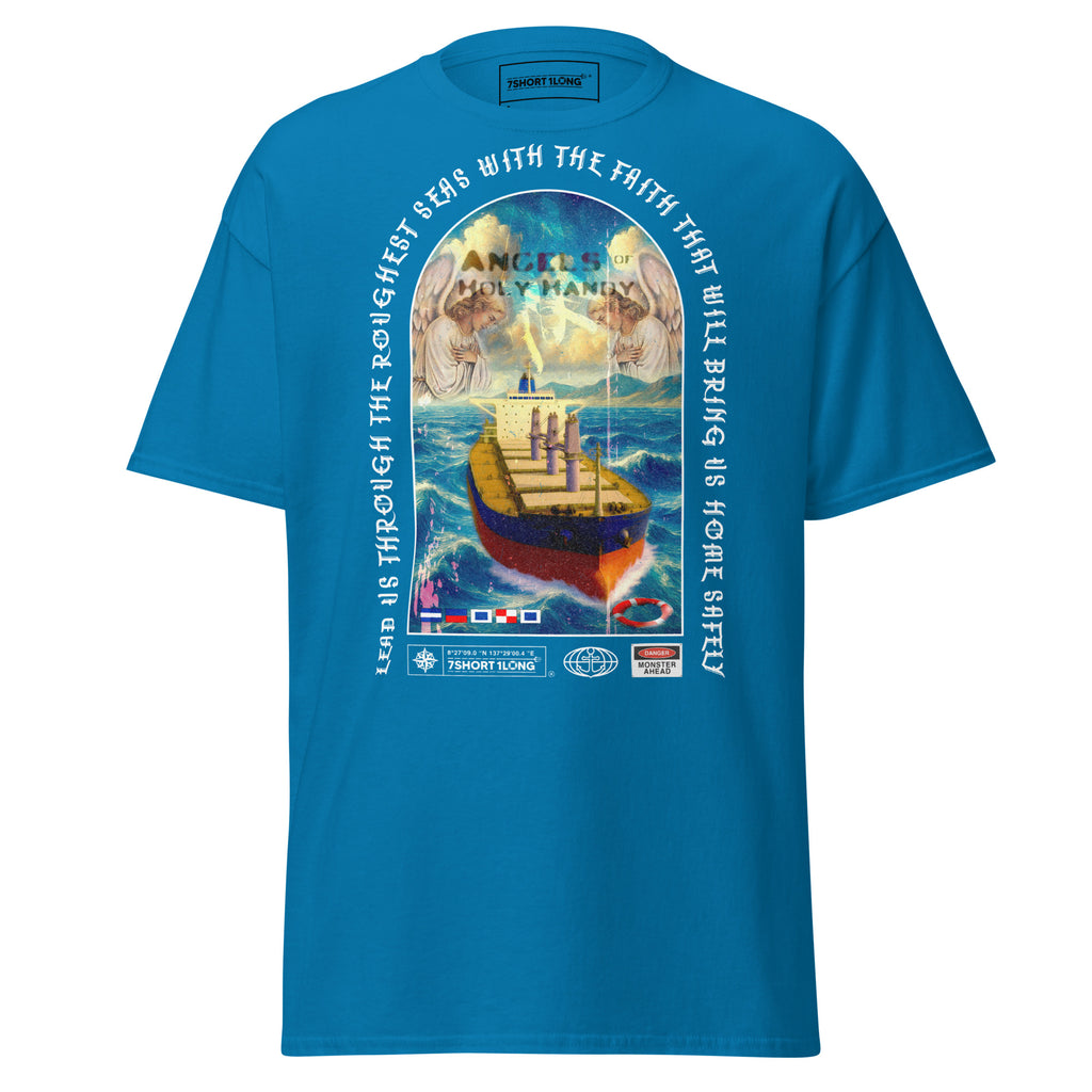 christian sailor t-shirt guardian angel bulk carrier ship faith protection nautical tee