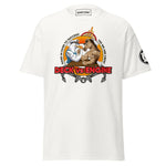 Maritime T-shirt with “Deck Vs Engine” design, symbolizing rivalry and cooperation between deck and engine departments on a ship.