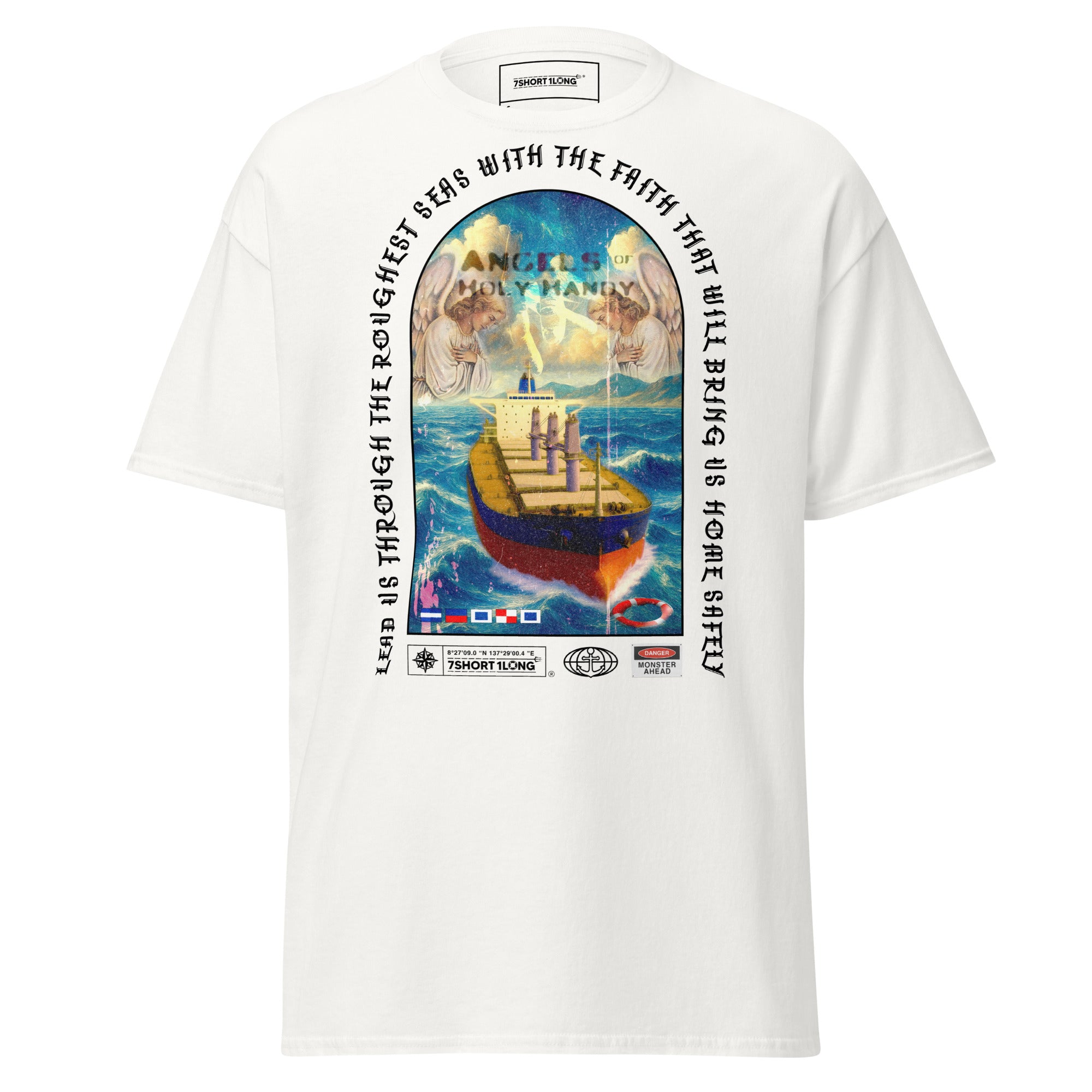 christian maritime t-shirt guardian angel ship design bulk carrier ocean faith apparel
