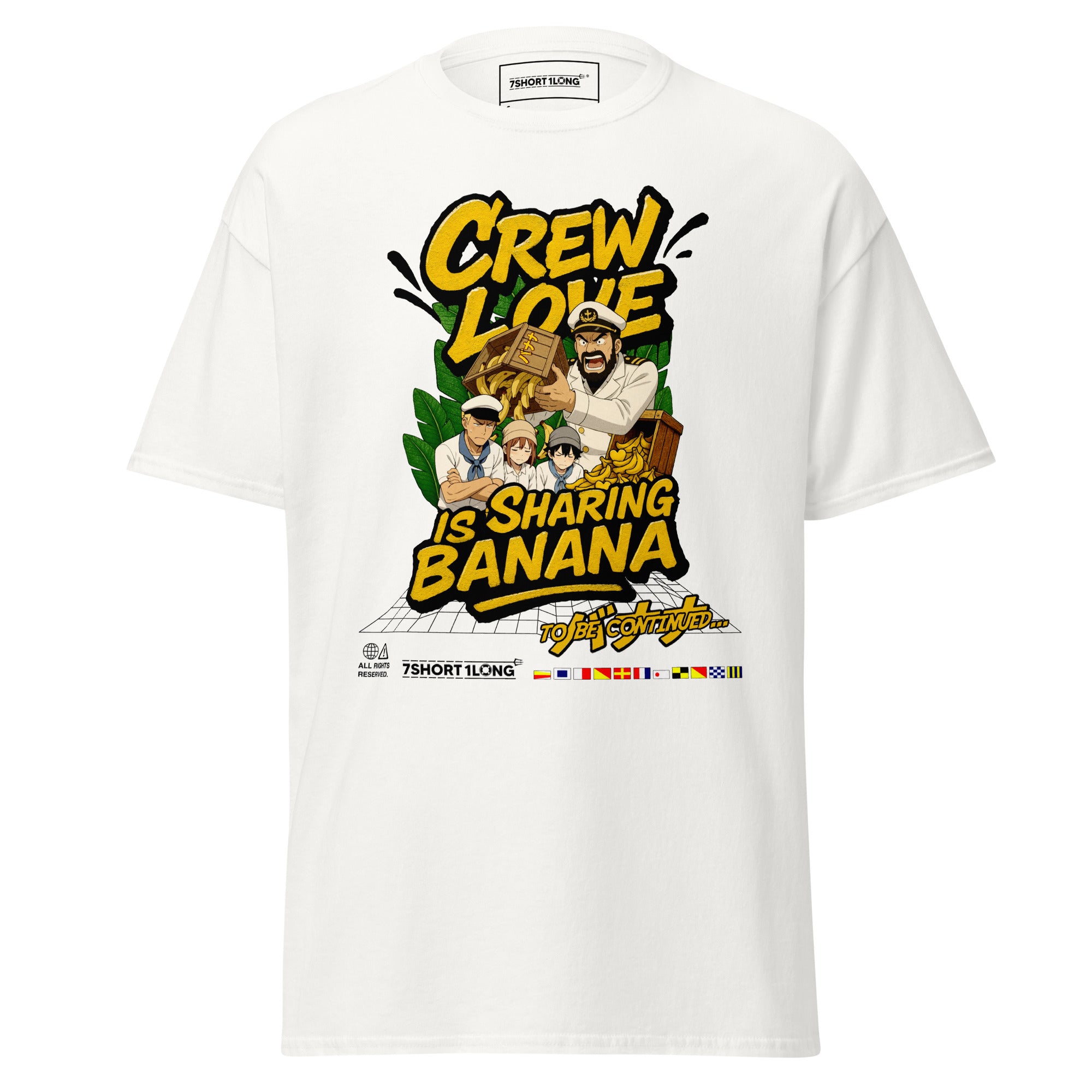 crew love is sharing banana shirt anime sailor humor maritime crew lifestyle tee Main image