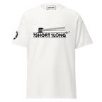 White Deck Hand Seafarer Nautical T-Shirt with 7SHORT1LONG mooring operation graphic, marine crew streetwear front view