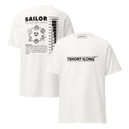 7SHORT1LONG sailor t-shirt maritime crew daily routine graphic white nautical lifestyle tee