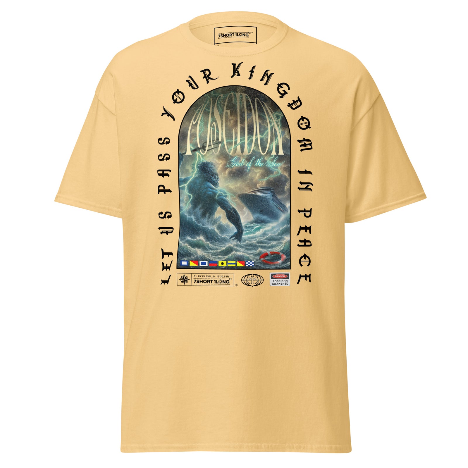 poseidon cruise ship shirt greek mythology sea god ocean liner maritime apparel