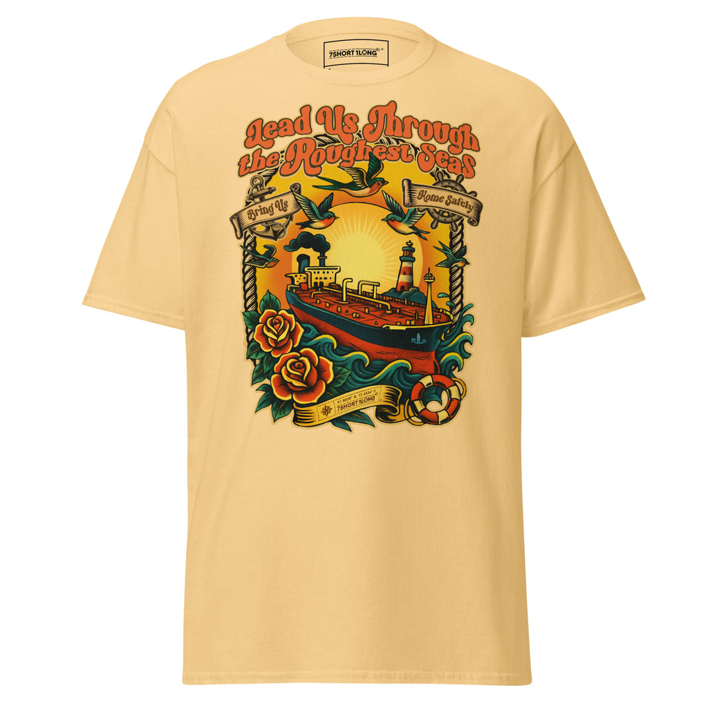 ocean tanker ship t-shirt nautical tattoo design maritime vessel vintage graphic tee